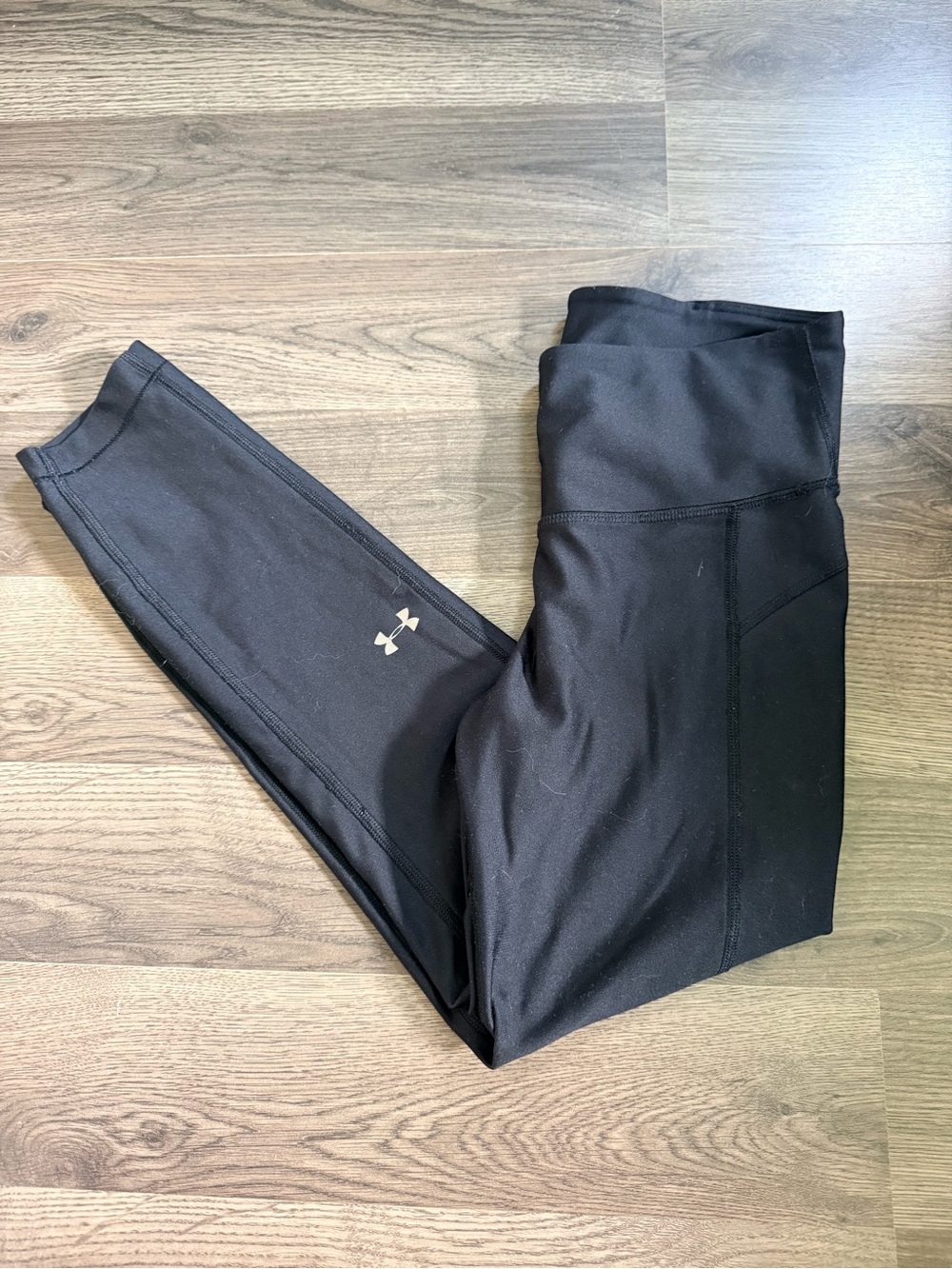 Under Armour Black Girls' Performance Logo Leggings